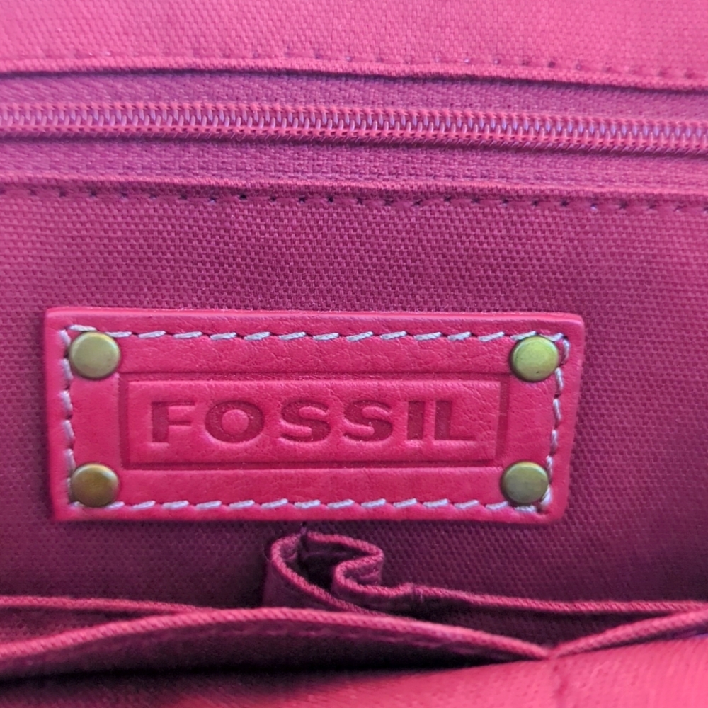 Fossil Crossbody Red Leather